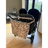 Mombag - dubbele wagen panterprint