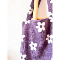 Mombag - bloemen paars