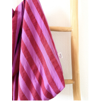 Mombag - dubbele wagen roze strepen