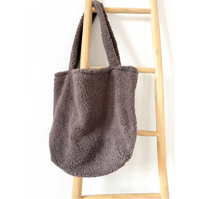 Mombag teddy bruin - bloemen