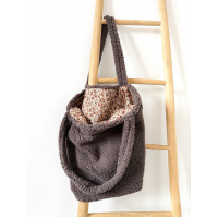 Mombag teddy bruin - bloemen