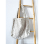 Mombag teddy beige - roze