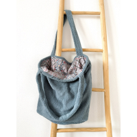 Mombag - teddy blauw