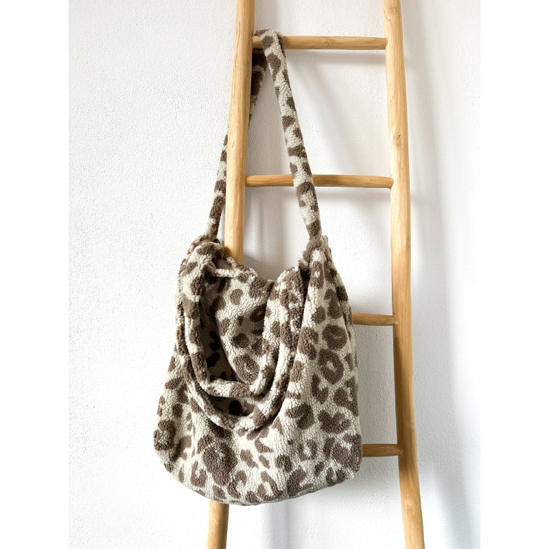 Mombag - dubbele wagen panterprint