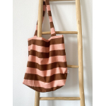 Mombag - stripes bruin