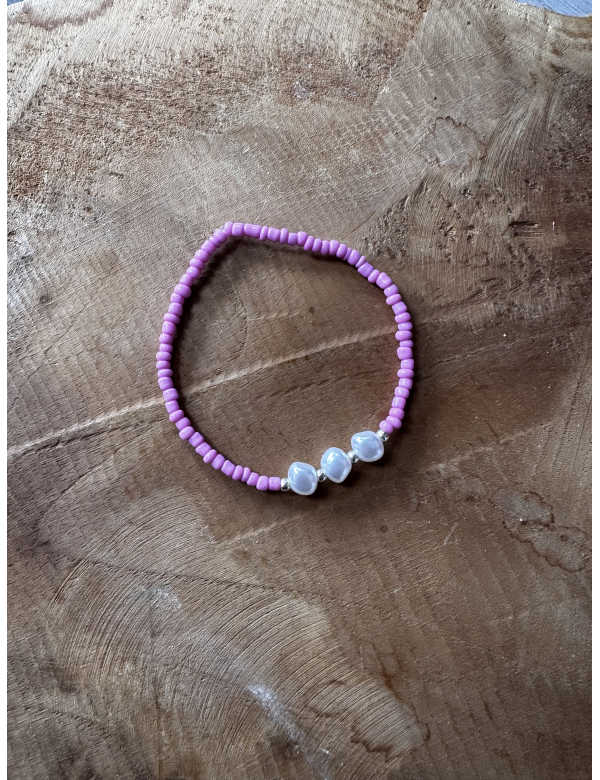 Pearl - roze zilver